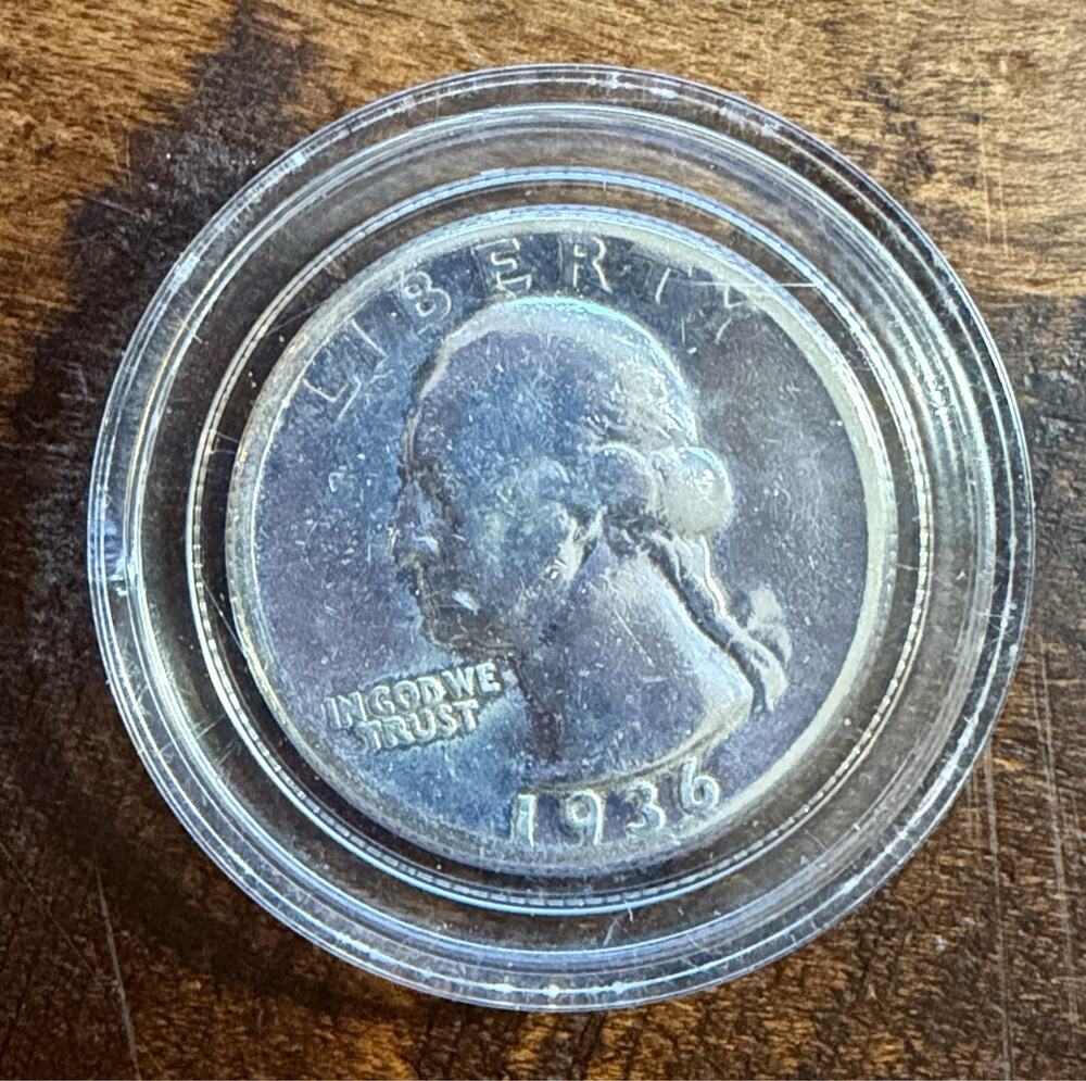 1936 Washington Quarter 90% Silver 25C US Coin